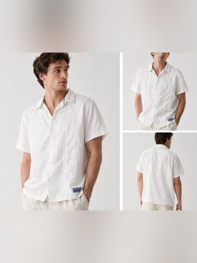 Scotch & Soda Amsterdam Linen Blend Camp Shirt Men’s XXL Euro Summer